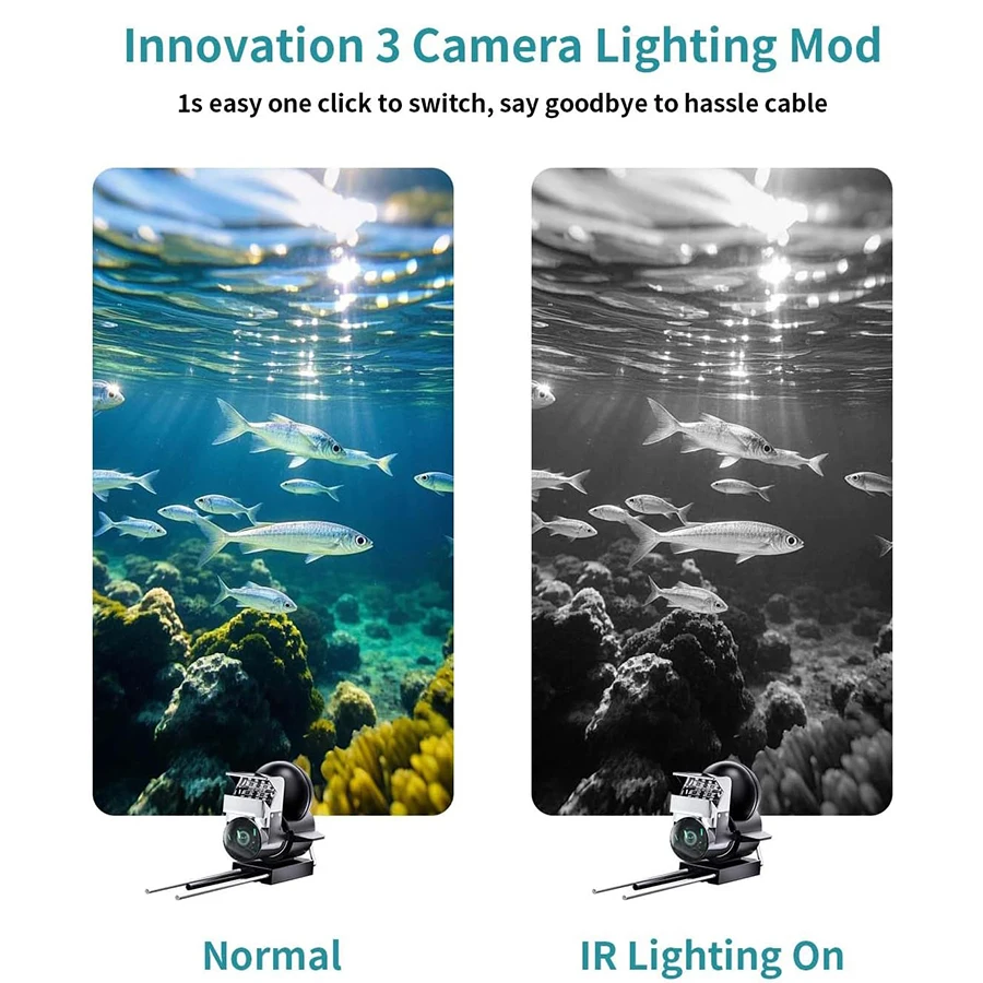 FOURQ localizador de peces portátil con sonda 4,3" LCD y visión nocturna - imagen 4