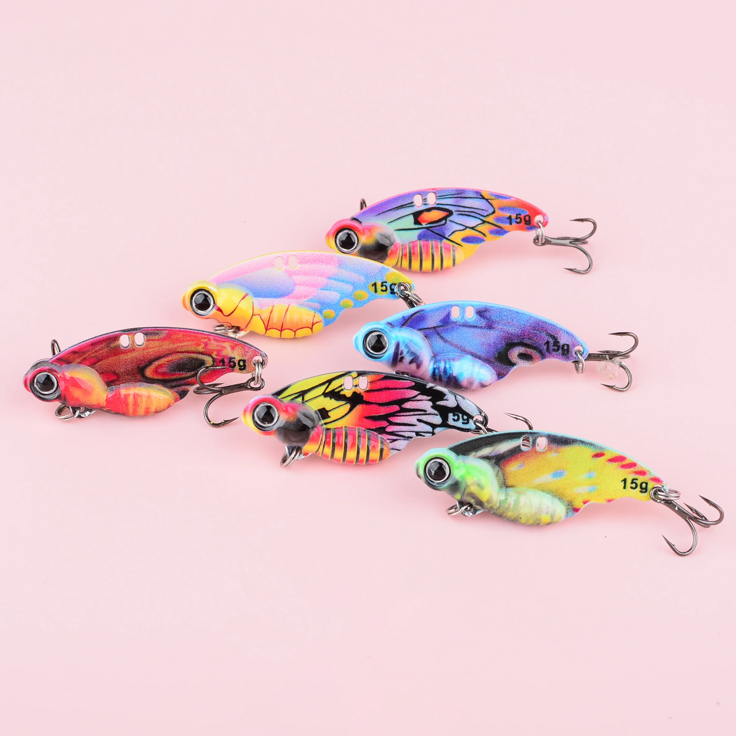 Señuelo VIB de metal con vibración tipo mariposa para lubina - imagen 4