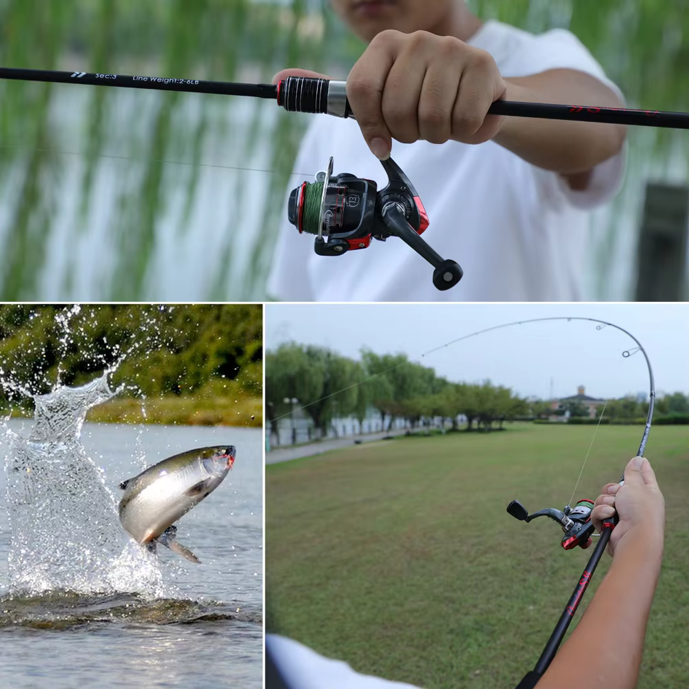 Caña Baitcasting Sougayilang 1,8m Carbono ultraligero 4 tramos - imagen 5