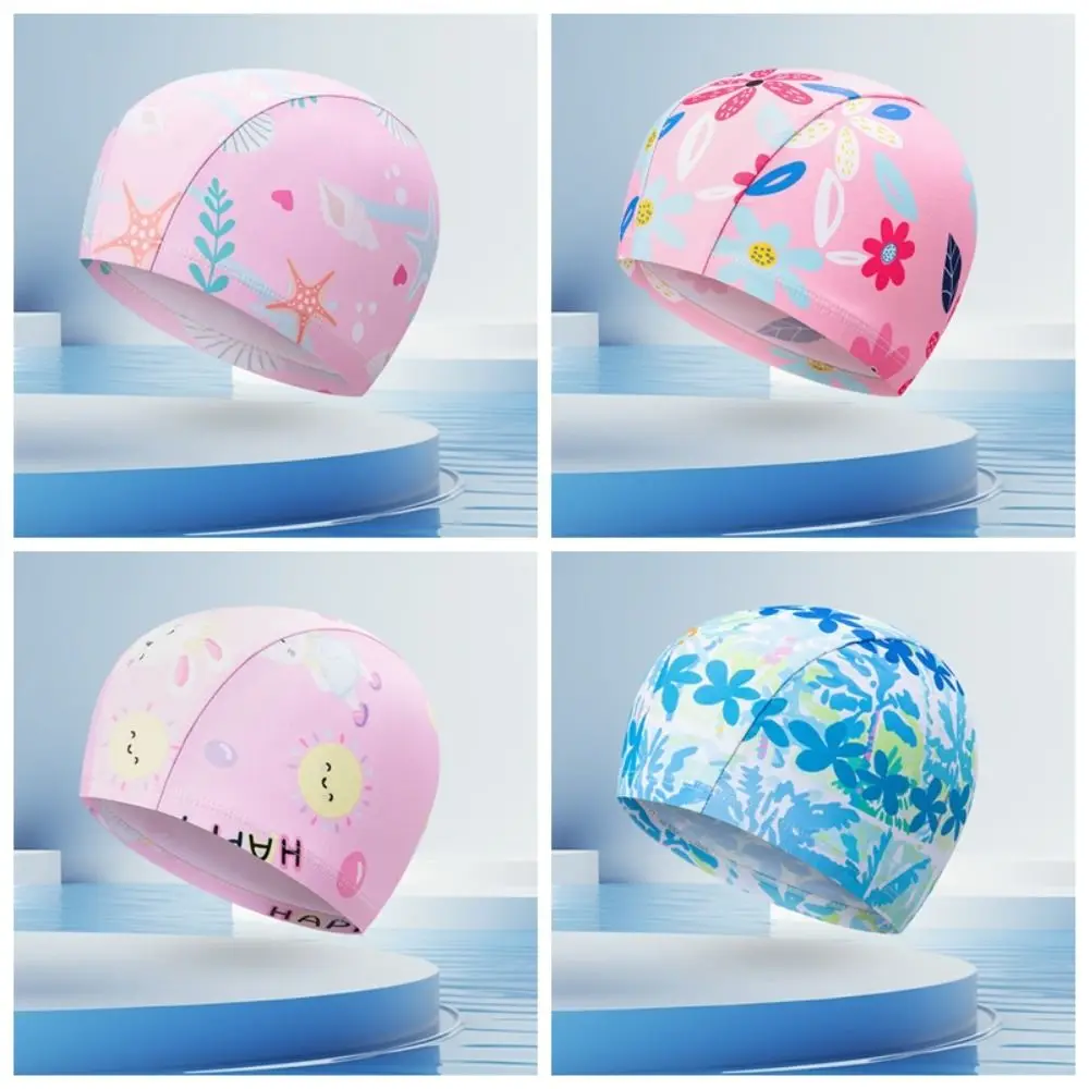 Gorro de natación infantil impermeable de poliéster con dibujos - imagen 3