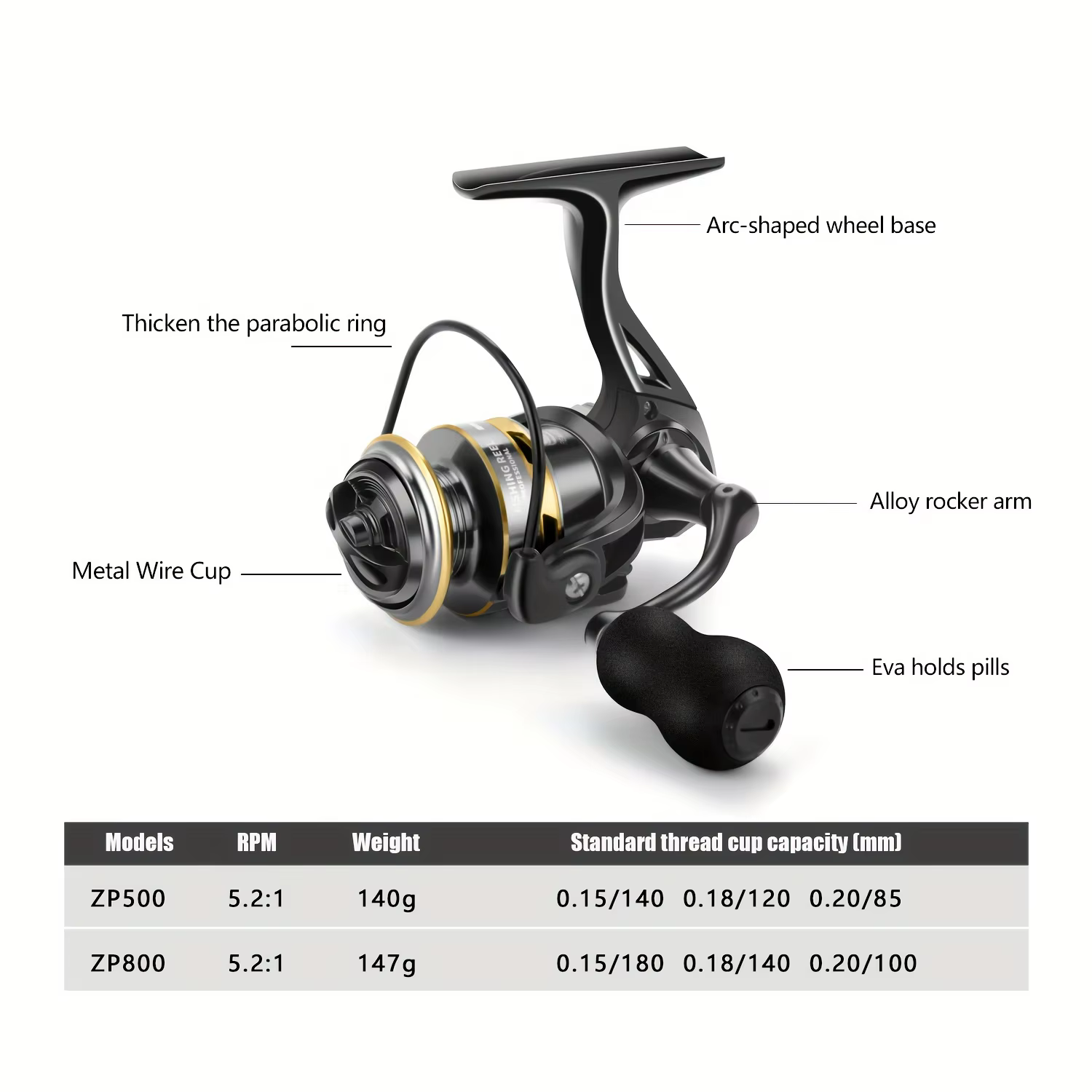 Carrete Giratorio Compacto 500/800 – Pesca en Hielo y Exterior - imagen 4