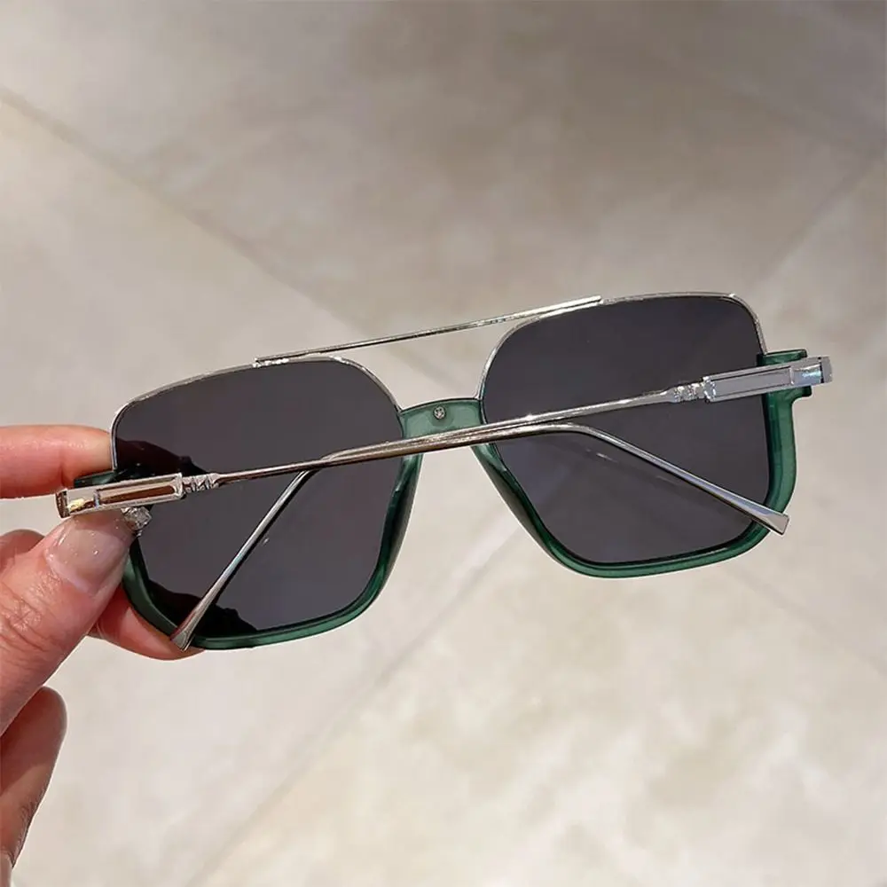 Gafas de sol pesca Vintage cuadradas montura media metal UV400 unisex - imagen 3