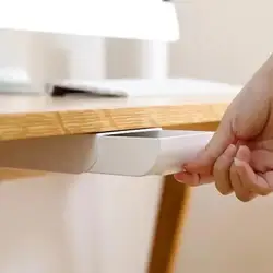 Organizador adhesivo debajo de la mesa con cajones para utensilios
