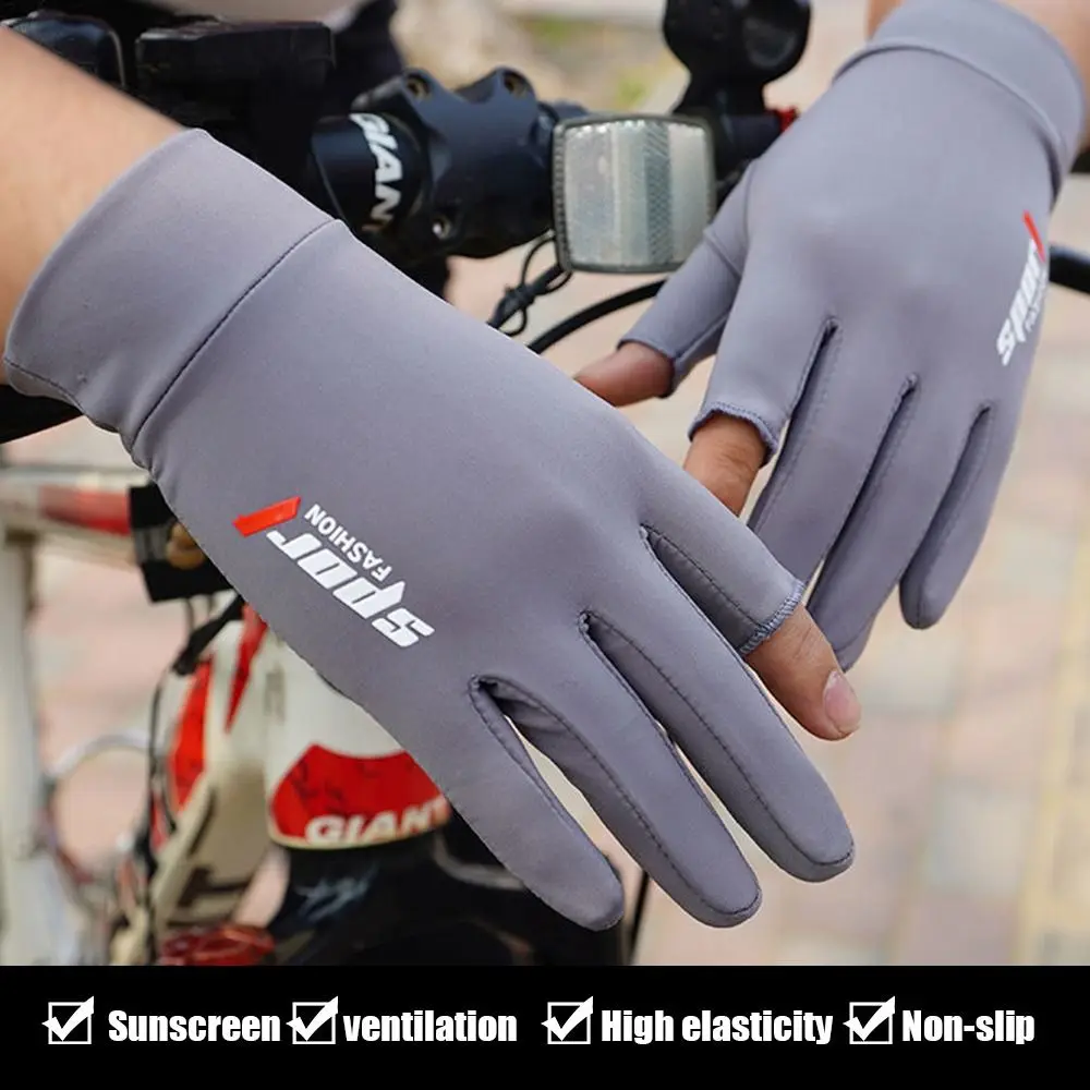 Guantes de pesca anti-UV Seda de Hielo transpirables 5 dedos - imagen 2