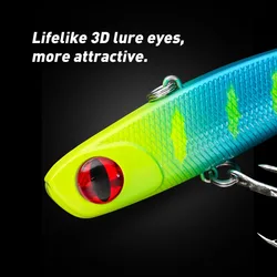 Señuelo hundible ojos 3D con anzuelo triple para lucio y trucha