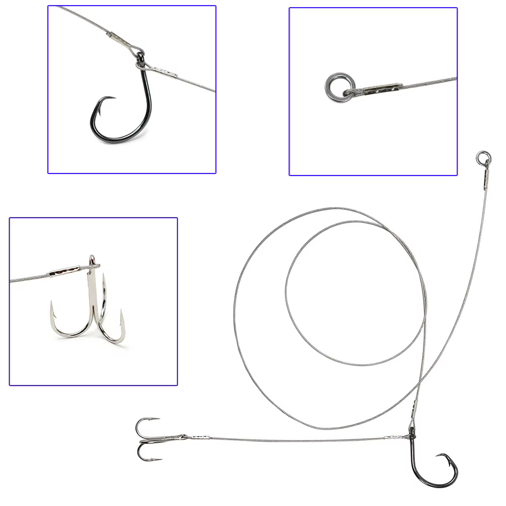 Mustad: aparejo de pesca marina con anzuelos circulares y triples - imagen 2