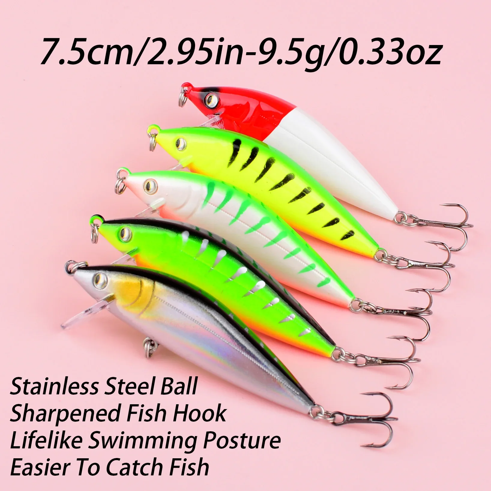 Detalles del cuerpo del señuelo minnow