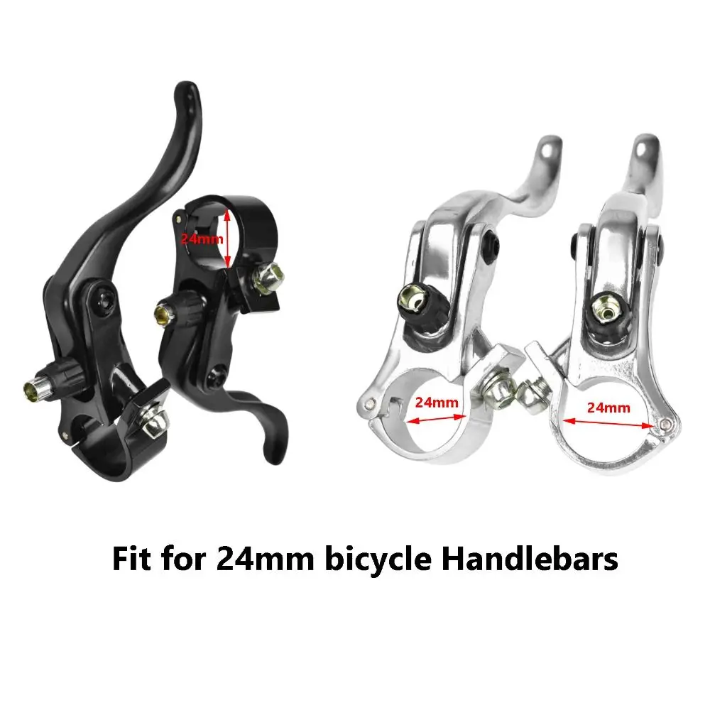 Manetas de freno aluminio 24mm para MTB – Negro/Plateado