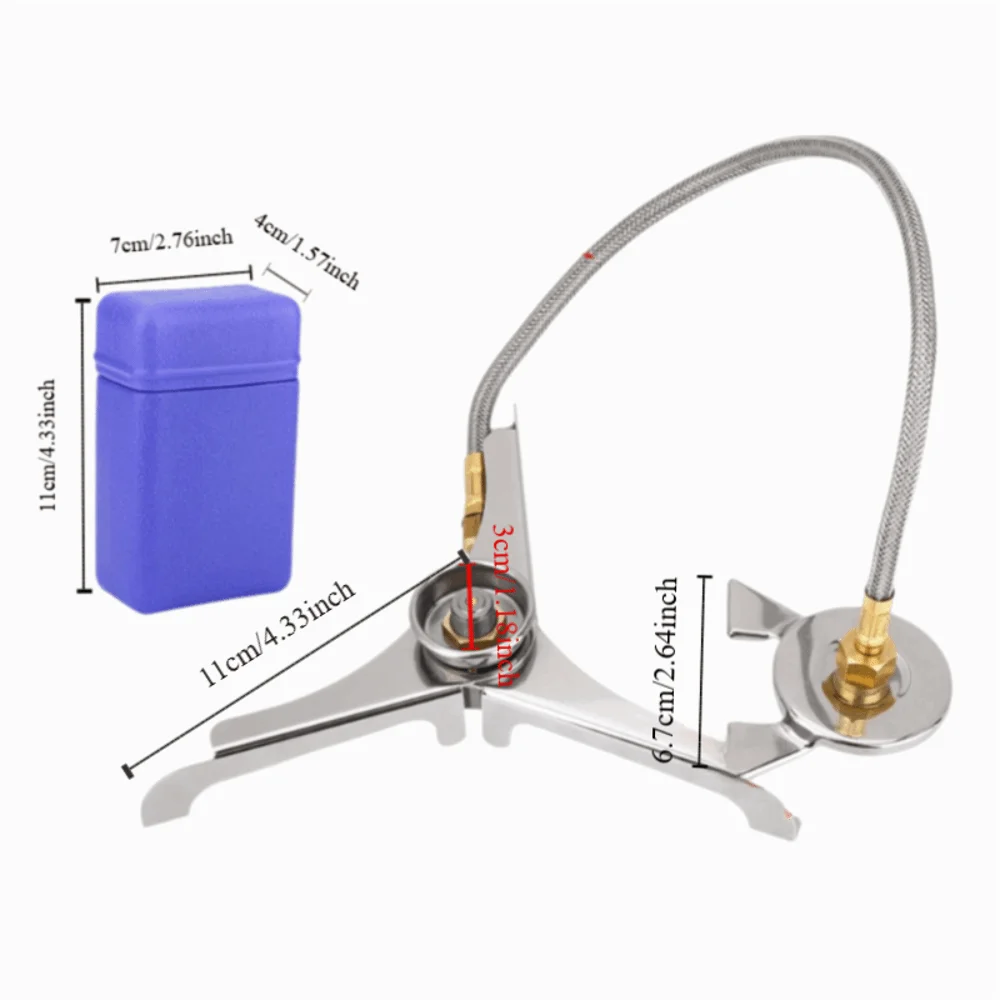 Adaptador de quemador de estufa en acero inoxidable