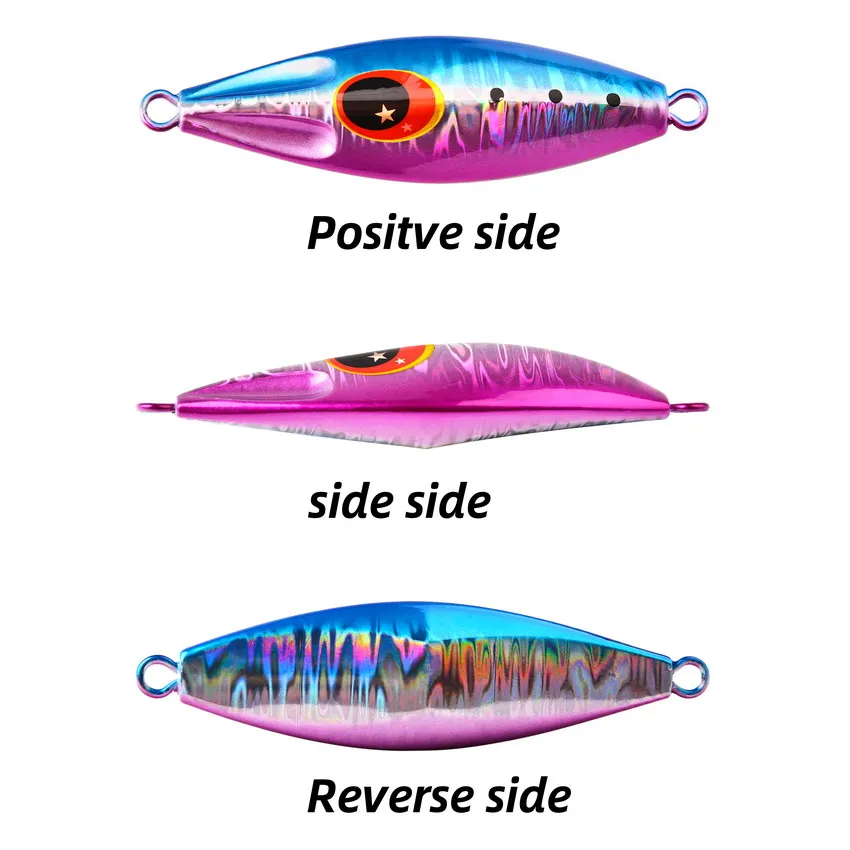 Plantillas Jig 30-120g Lubina – Señuelo Agua Salada Brillo Holográfico - imagen 3