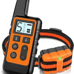 Collar entrenamiento eléctrico perro impermeable mando recargable sonido