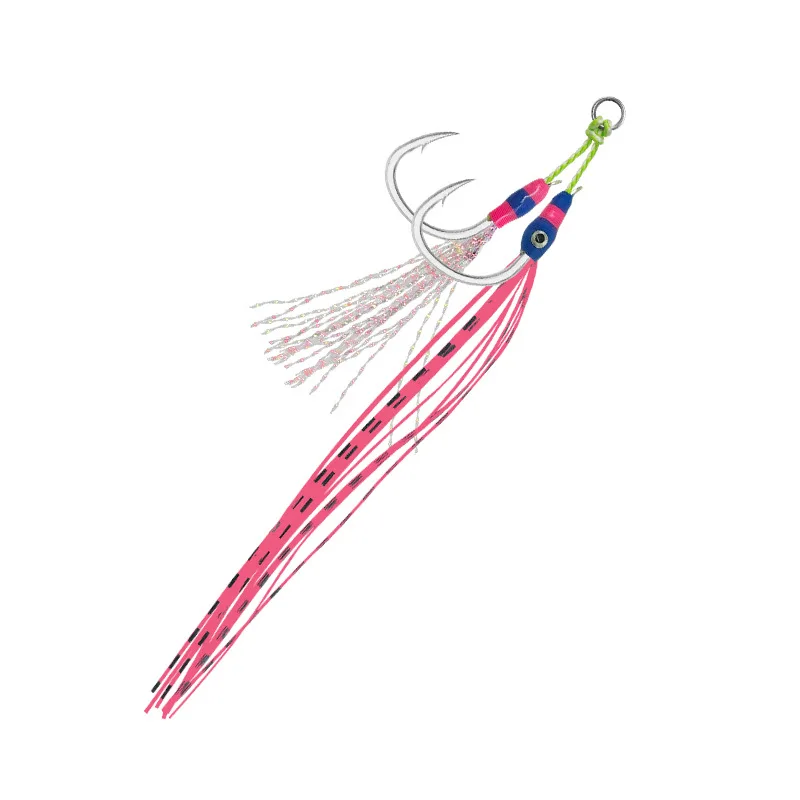 Anzuelos Jigging lento con plumas y ojos 3D para agua salada - imagen 5