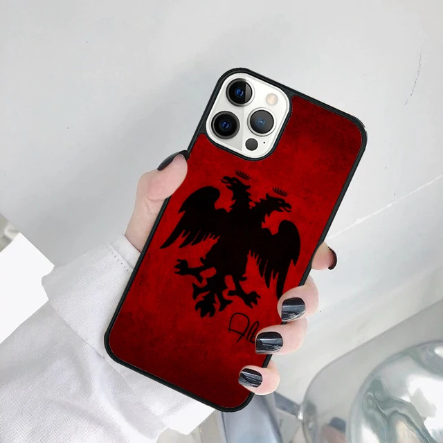 Funda trasera con águila y colores albaneses