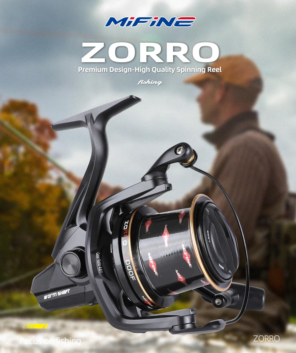 Carrete de pesca ZORRO serie 8000 en acción