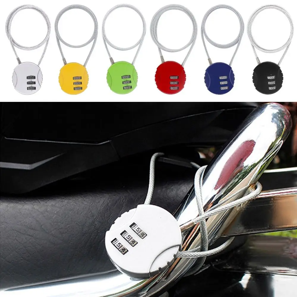 Candado antirrobo de cuerda de alambre extendida para casco moto - imagen 3