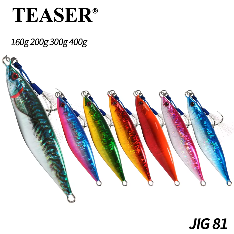 Jig Metal TEASER J81 Forma S – Impresión 3D Láser para Pesca de Mar - imagen 3
