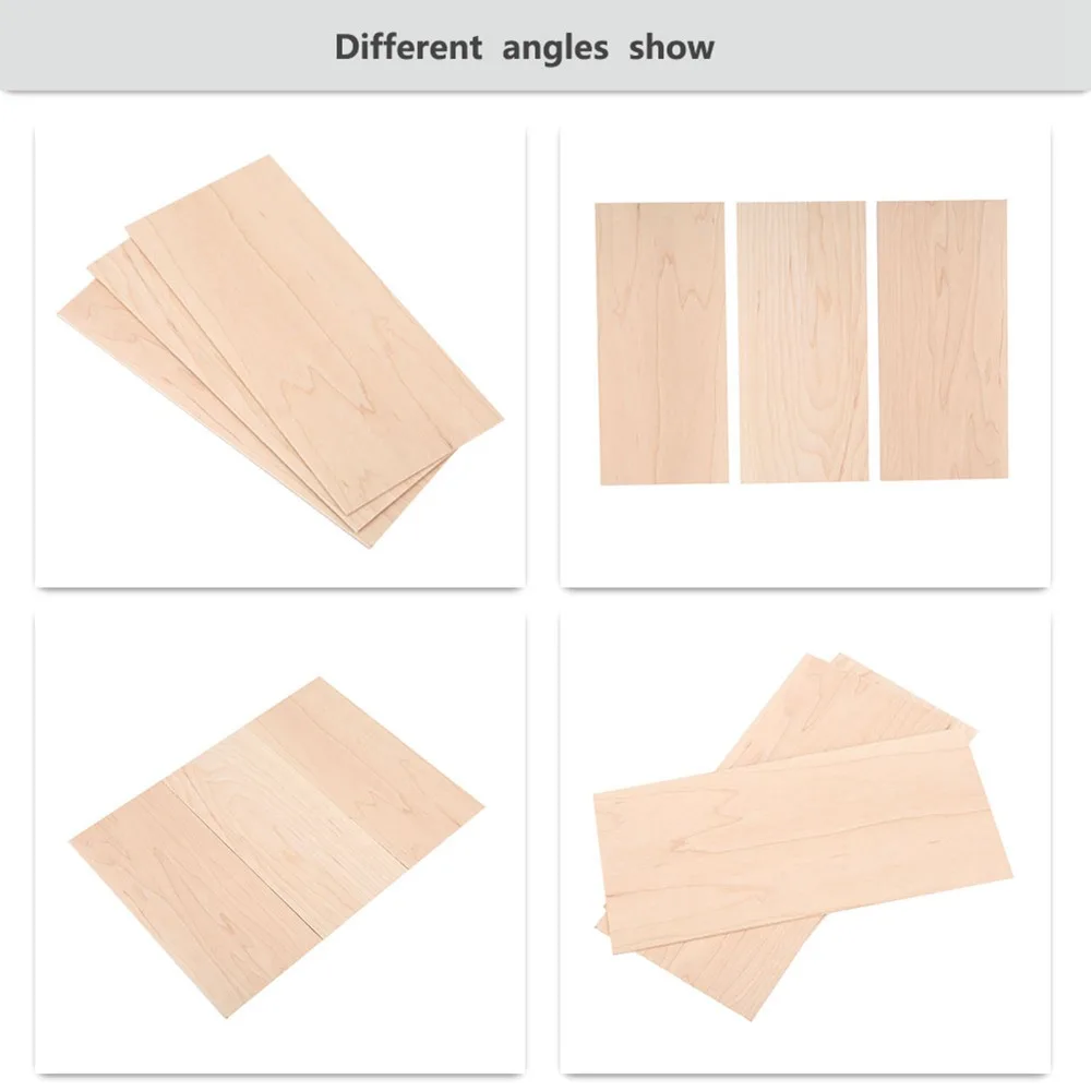 Chapas de madera de arce rectangulares para guitarra personalizables - imagen 4