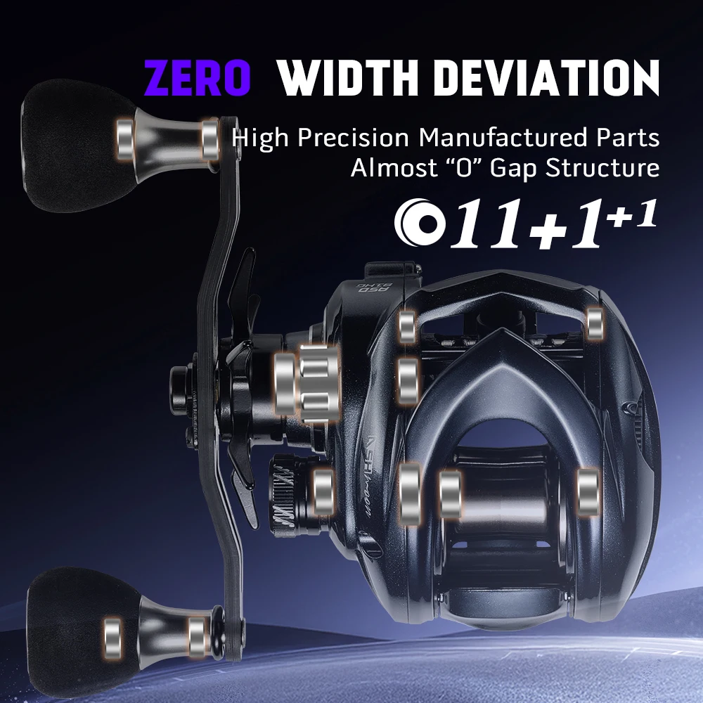 Carrete de Baitcasting Soloking Ashmoon Alloy – Lanzamiento largo