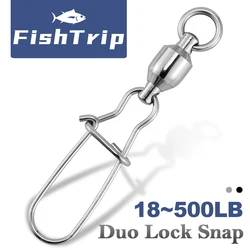 Mosquetón giratorio con rodamiento FishTrip Duo Lock Snap