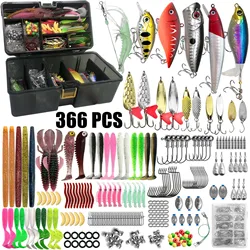 Kit de señuelos para trucha y lucioperca en caja de pesca