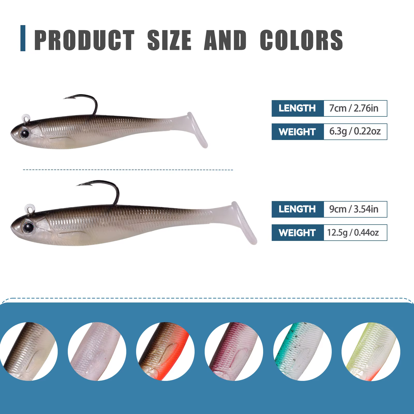Jig Head Swimbait 9KM para black bass en agua dulce