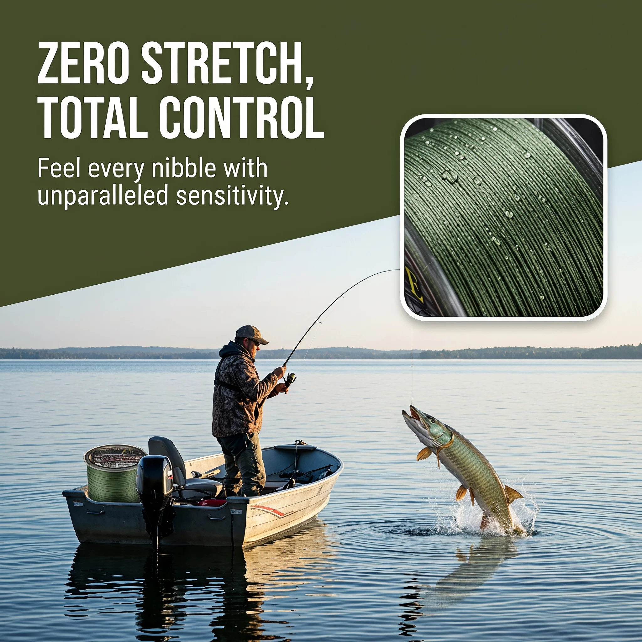 Línea de pesca trenzada X PE sin estiramiento resistente al desgaste - imagen 2