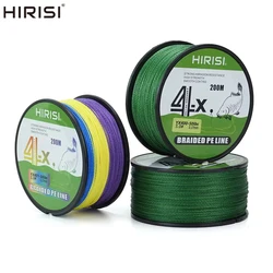 Sedal trenzado Hirisi PE 4 hebras – Suave y resistente para carpa