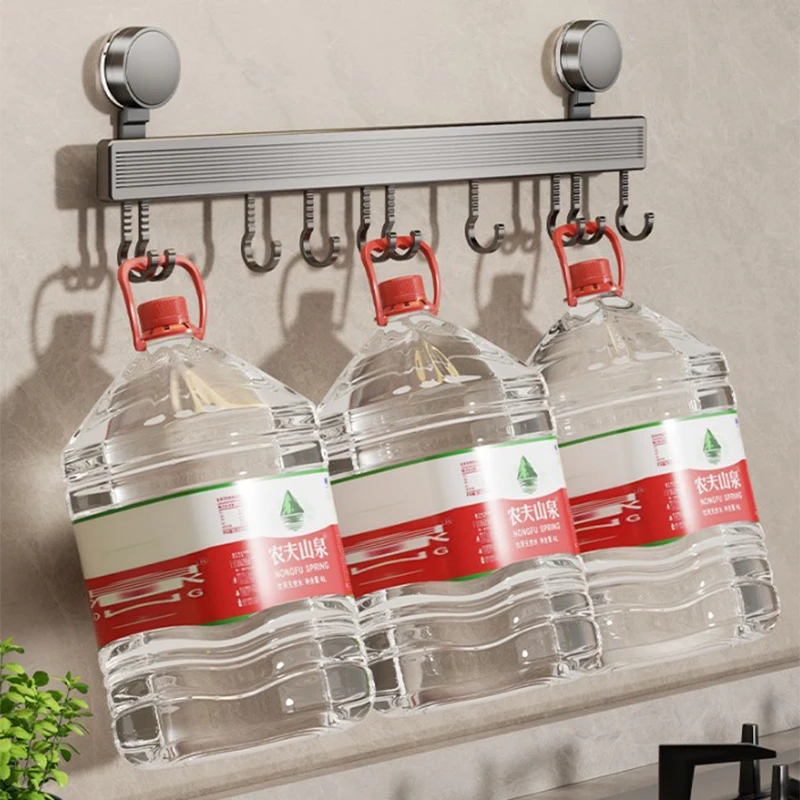 Soporte de pared para aparejos con ganchos extraíbles y potente ventosa - imagen 2