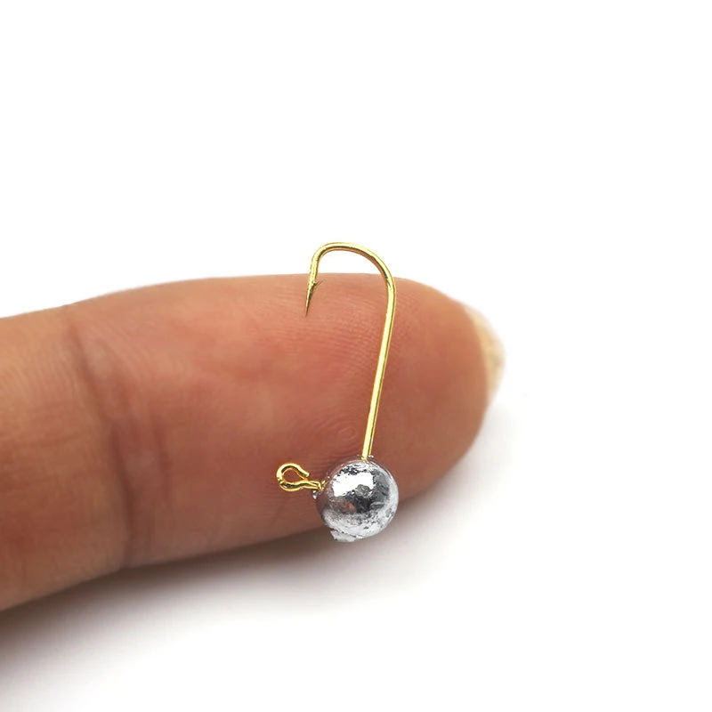 Micro anzuelo de pesca en hielo con cabeza de 1g-5g