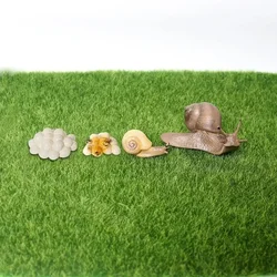 Figura caracol realista resina kawaii para decoración de jardín