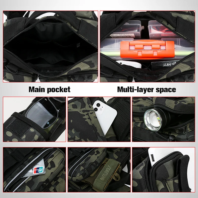 Riñonera de pesca con compartimentos – Bolsa táctica para aparejos - imagen 2