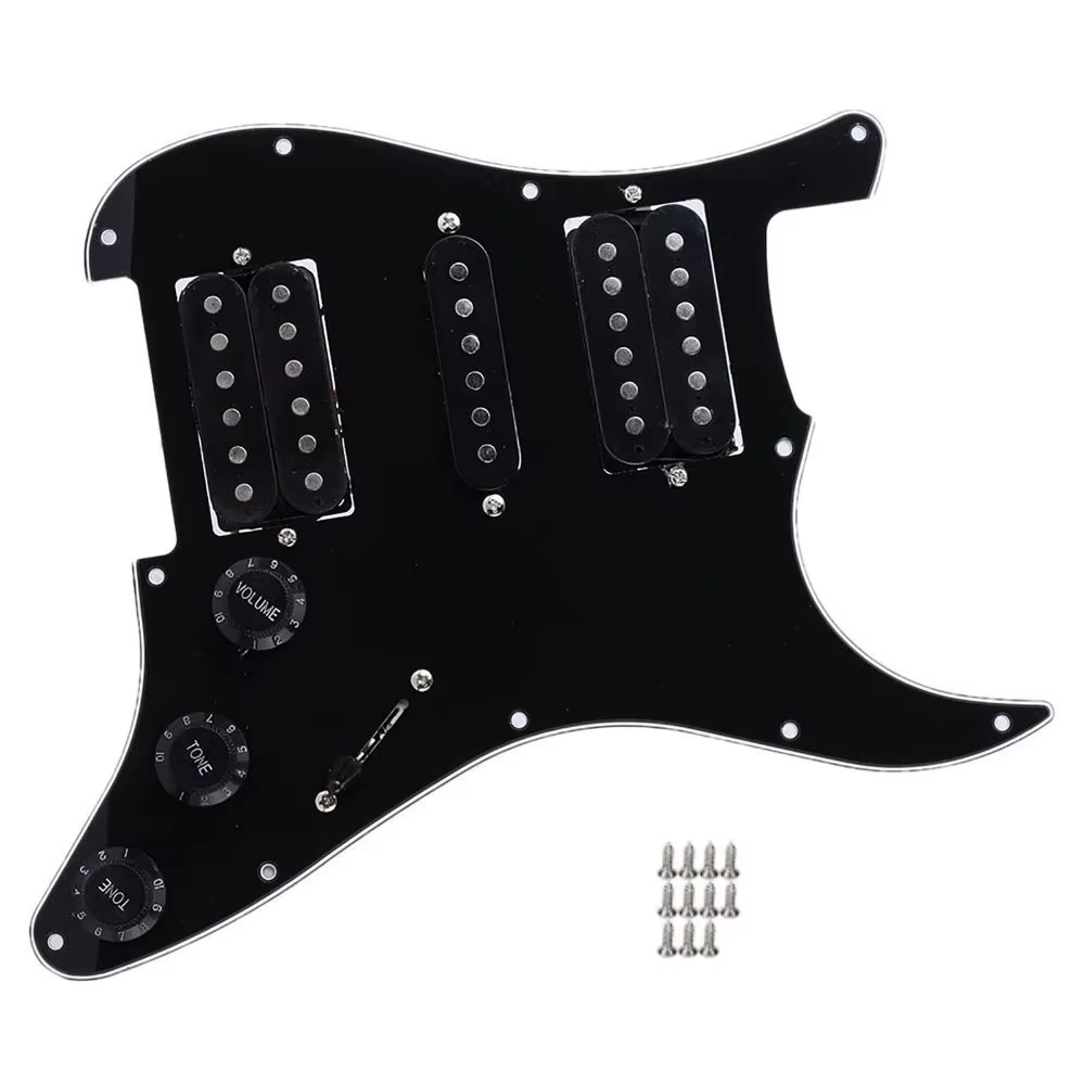 Pickguard HSH Precableado 11 Orificios – Negro para Guitarra Eléctrica - imagen 4