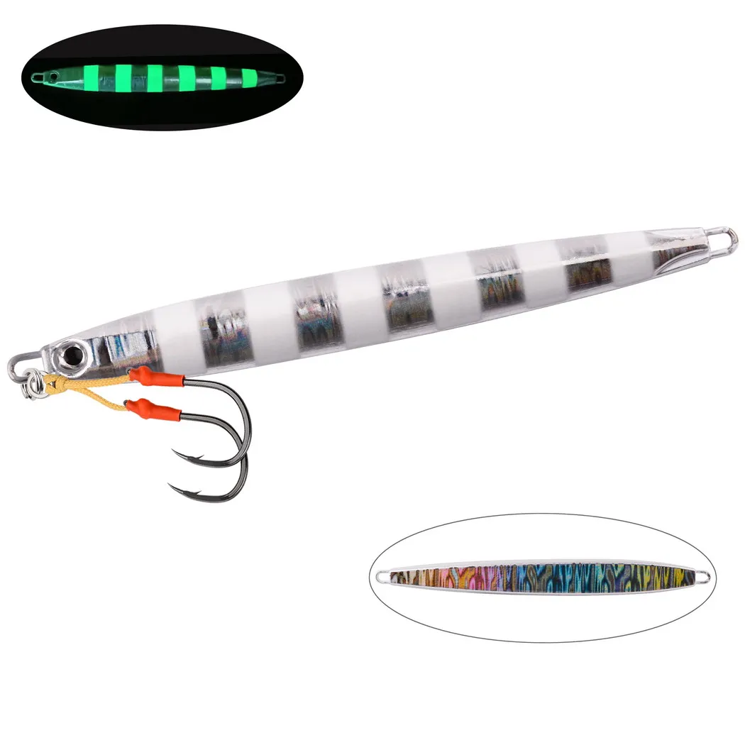 Señuelo de metal Jigging para agua salada con anzuelo de púas - imagen 4