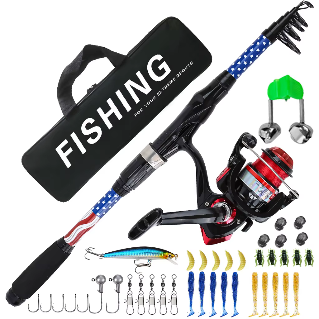 Señuelos blandos y anzuelos del kit de pesca