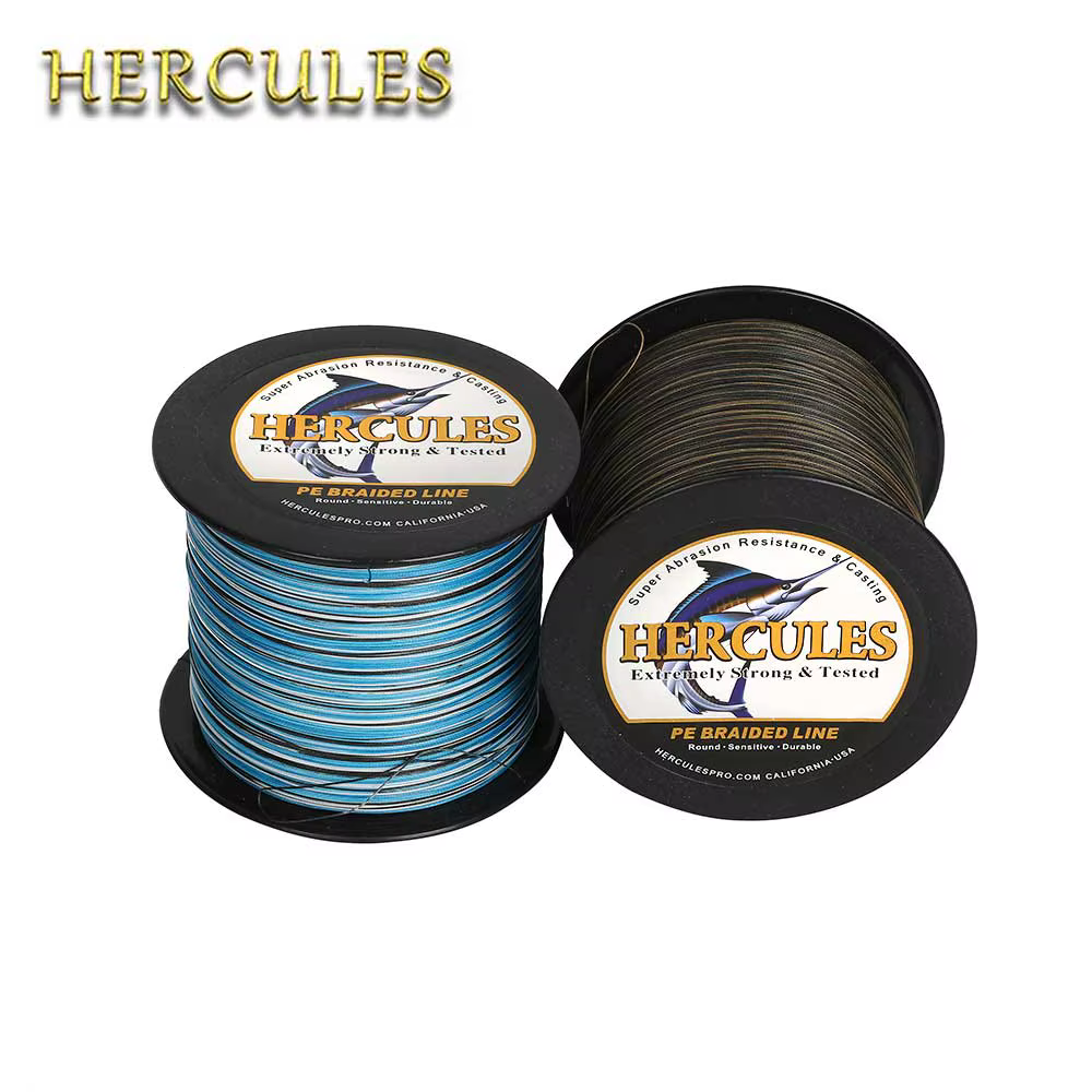 Hercules Línea Trenzada PE 4/8 Hebras Camuflaje Azul Salada Carpa - imagen 5