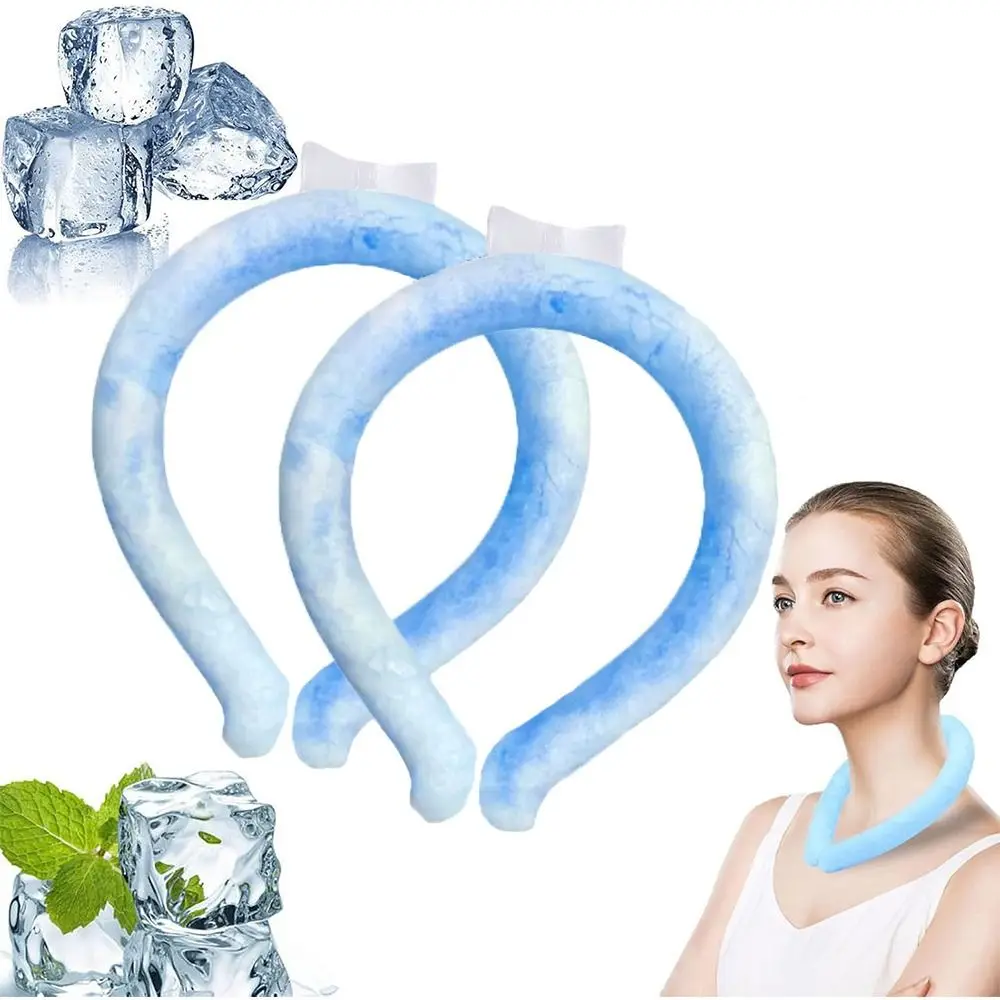 Enfriador de cuello portátil reutilizable para verano, anillo de hielo - imagen 5