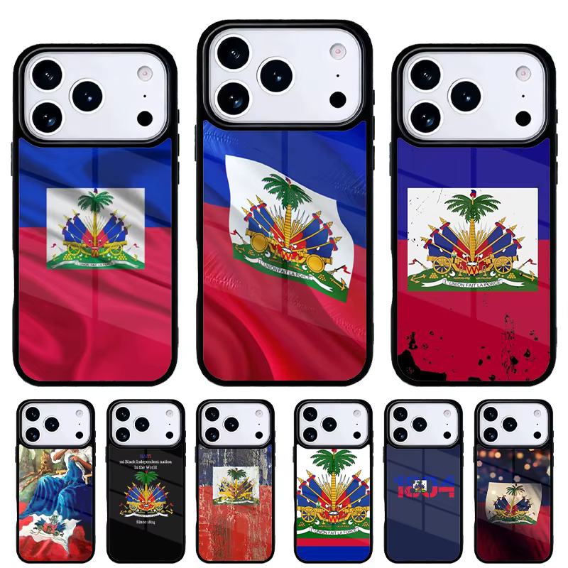 Funda con bandera de Haití para iPhone 17 Pro Max – Carcasa trasera