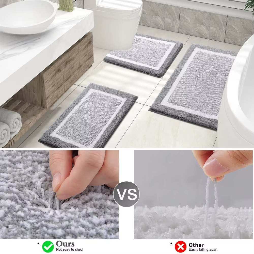 Alfombra baño antideslizante microfibra secado rápido lavable