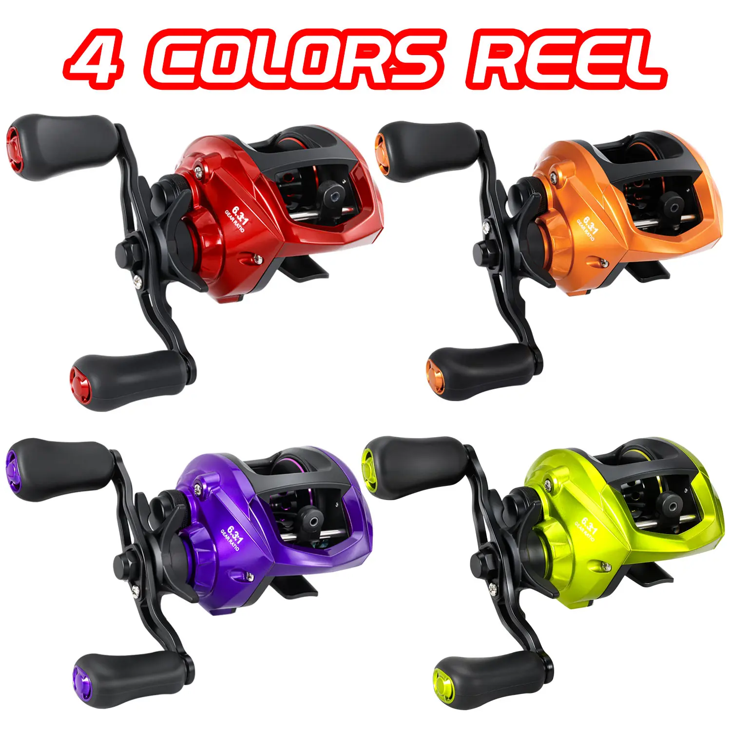 Carrete Sougayilang Baitcasting 4+1BB – Bobina aluminio pesca - imagen 3