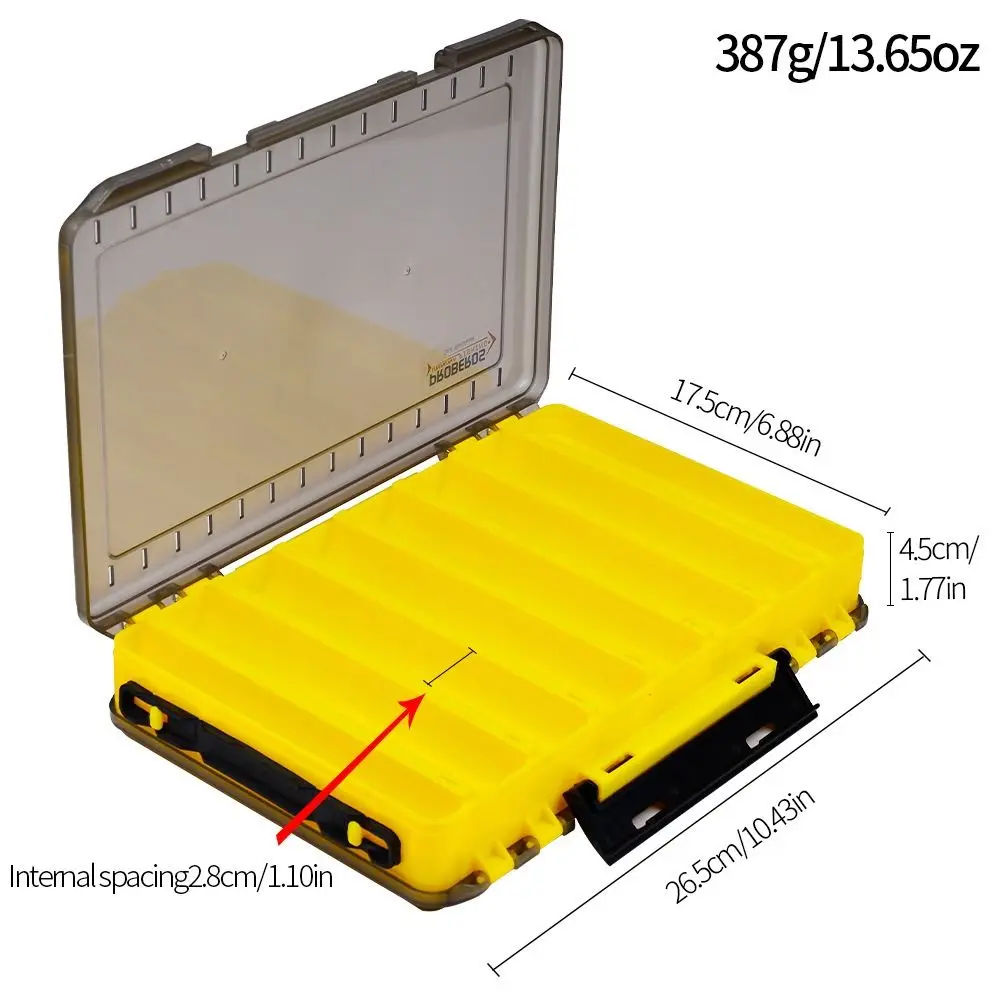 Caja de pesca plegable doble cara para aparejos