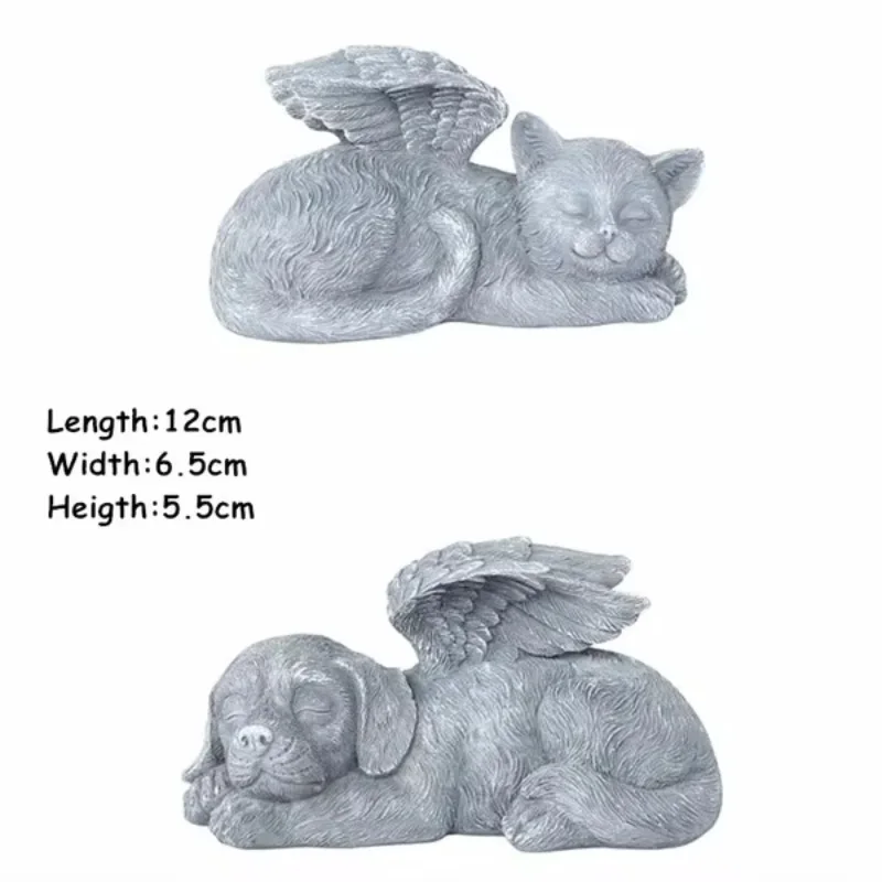 Estatua de Resina Ángel para Jardín – Perro y Gato, ideal pescadores - imagen 3