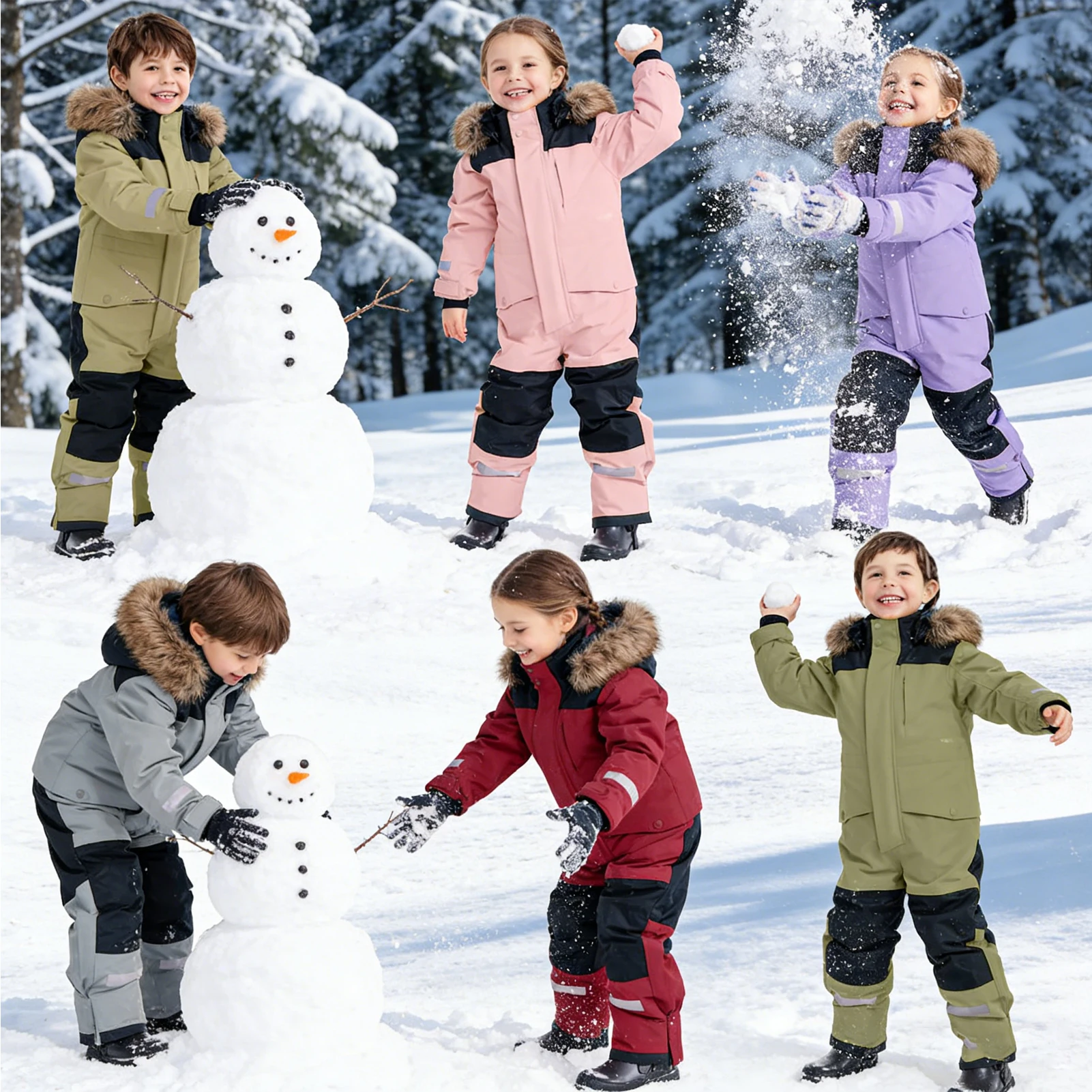 Traje de snowboard infantil resistente al viento y cálido - imagen 5
