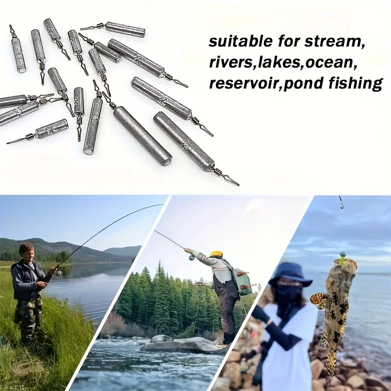 Plomo Cilíndrico Giratorio 360° Anti Enredos Bass Finesse - imagen 2