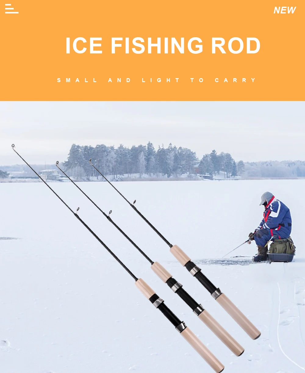 Caña telescópica compacta para pesca de invierno