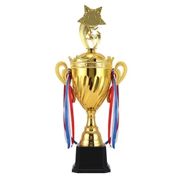 Trofeo Dorado de pesca para competición, premio metálico artesanal