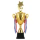 Trofeo Dorado de pesca para competición, premio metálico artesanal