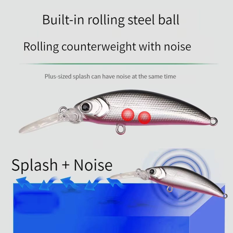 Minnow 7 cm Hundido – Señuelo duro para pesca en mar - imagen 2