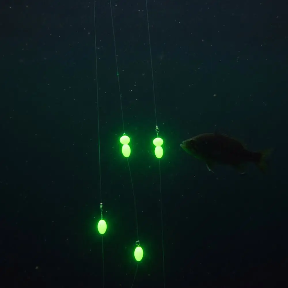 Cuentas de pesca luminosas duraderas en formas ovaladas y huevo - imagen 5