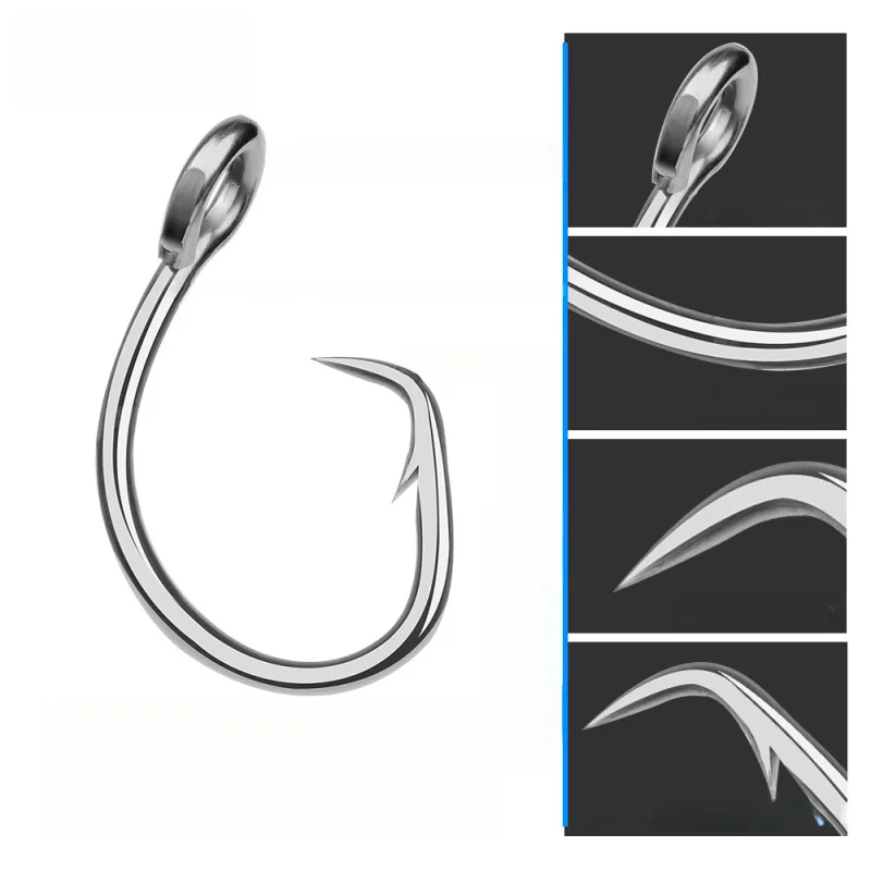 PRO BEROS Anzuelos de Acero Inoxidable para Atún y Tiburón con Púas - imagen 3