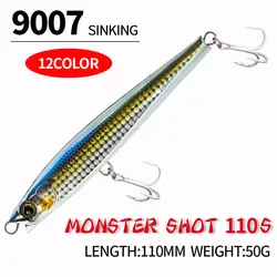 Señuelo Minnow Pencil Wobbler Monster Shot para agua salada